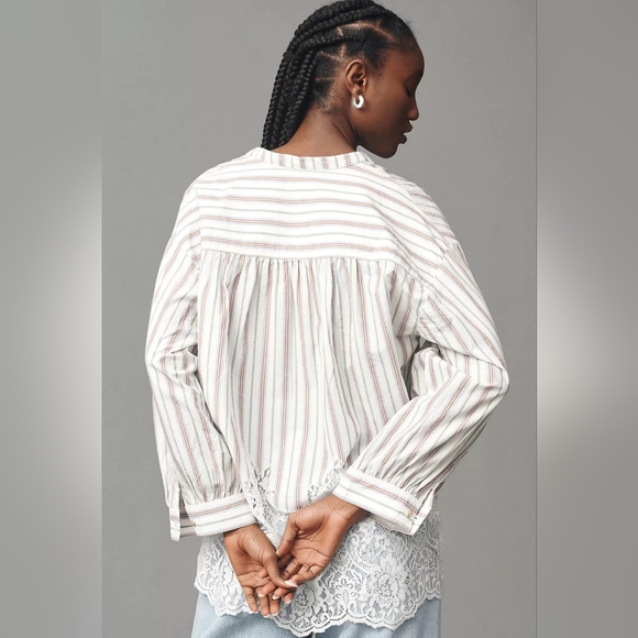 Pilcro Long-Sleeve Lacey Tunic Top - Anthropologie - Picture 4 of 6